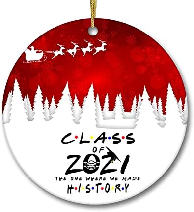 Prijatelji Božić Ornament klasa 2021. godine onaj u kojem smo napravili istoriju Crvena Božić pozadina