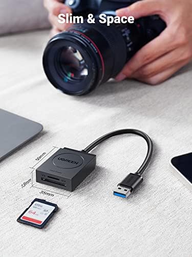 UGREEN čitač SD kartica USB 3.0 čitač fleš memorijskih kartica sa dva slota TF SD Micro SD SDXC SDHC MMC