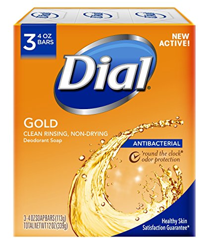 Dial antibakterijski dezodorans Bar sapun, Advanced Clean, zlato, 4 oz, 3 bara