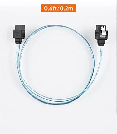 CableCreation SATA III kabl, [5-Pack] 8-inčni SATA III 6.0 Gbps 7pin ženski ravno na ravno ženski kabl za prenos