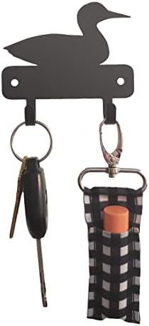 Metalna minijaturna patka za peddler - držač za ključeve za zid - dodatni mali 3,5 inčni širok -
