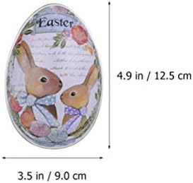 Nuobesty Uskršnja jaja Metal Uskrsni jaja prazna pileća jaja igračka zeko metalni bombonski kutija