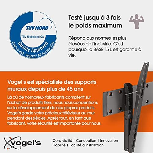 Vogelova baza 15 l LCD zidni nosač 40-65in> 45kg, nagib 15, crna, 73201979