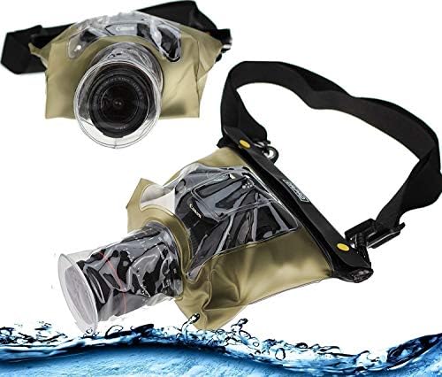 Navitech Yellow DSLR SLR vodootporan podvodni kućište / poklopac torbica za suhu torba kompatibilna sa Canon