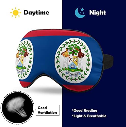 Belize Flag maska ​​za oči za spavanje zatamnjenje noćne očiju s podesivim kaišem za muškarce koje žene