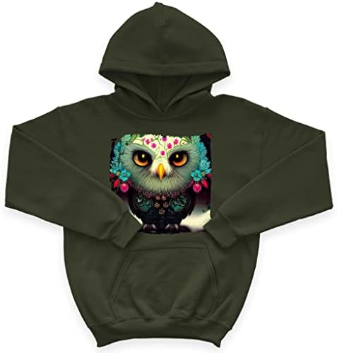 Dizajn cvijeća Dječja spužva Fleece Hoodie - Hoodie ptice Kids '- tiskano hoodie za djecu