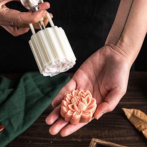 3D Lotus pečat rezač kolačića Mould DIY Mjesečeva torta Kalup za pečenje priborom za upotrebu Pritisak