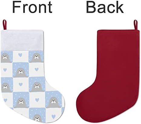 Slatke brtve provjerene uzorak smiješno božićne čarape sa kratkim plišanim manžetim čarapama za kamin