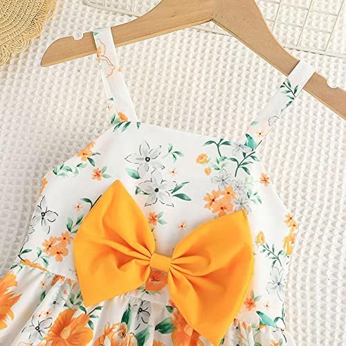 Kagayd haljina za čajanke za djevojčice male djevojčice dijete bez rukava cvjetni printovi ljetna plaža