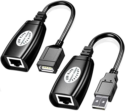 USB ekstender preko RJ45 Cat 6/5/5e adaptera, RJ45 Ethernet razdjelnik na USB ekstenziju do 50m/164ft, kompatibilan