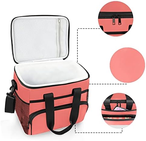 xigua velika torba za piknik za ručak izolovana za višekratnu upotrebu narandžasto crvena jednobojna