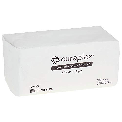 Curaplex nesterilna spužva od gaze, tkana, 4 x 4, 12-fly, torba od 200