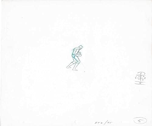 The Atom 1967-8 Production Animation Cel Drawing from Filmation Superman Aquaman Hour Of Adventure 5