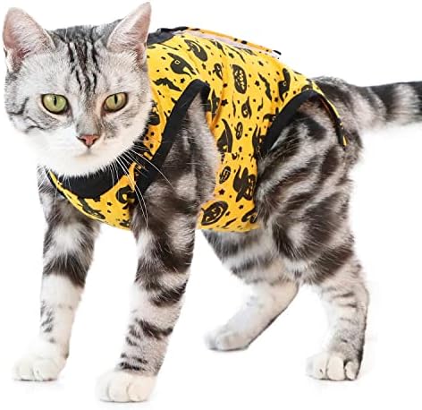 Zimaoshan Cat hirurško odijelo za oporavak za rane na trbuhu ili kožne bolesti,zamjena za e-ovratnik