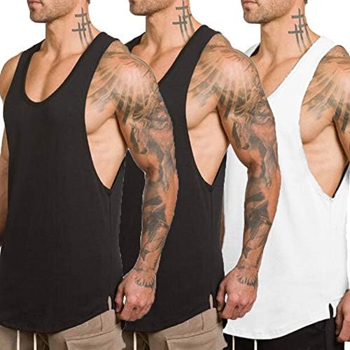 Zuevi Cisterne mišiće za muškarce rezane otvorene strane Bodybuilding Vest Gym Workout Stringer Majice