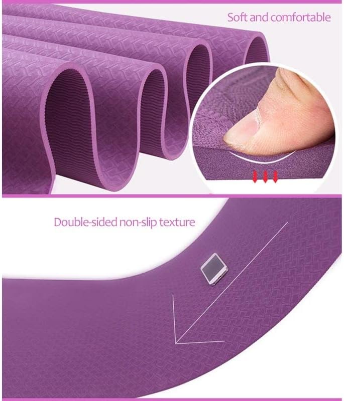 SJYDQ Početnik 8mm Yoga Mat jednobojni TPE fitnes Pilates podni jastučići za vježbanje