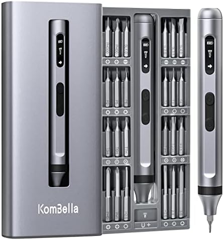 KomBella Mini električni odvijač, 50-u-1 precizni odvijač Set sa 48 magnetnih bitova, punjivi i Akumulatorski