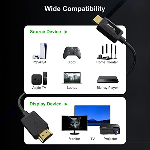 FIBBR 8K optički HDMI kabl 3ft, 48Gbps HDMI 2.1 kabl 8k @ 60Hz 4K @ 120Hz Dynamic HDR / EARC / HDCP 2.3,