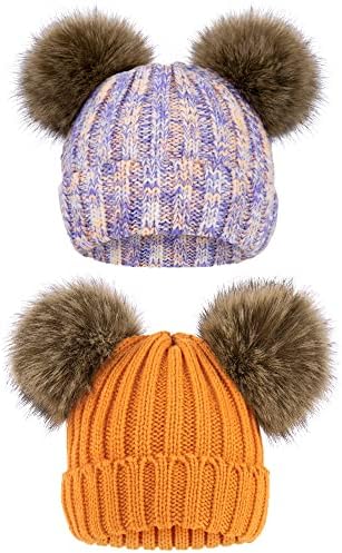 Jednostavnost djeca zimske šešire za dječake i djevojke, štednjake i narančaste