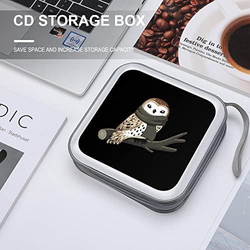 Zimska Owl CD Case Plastični DVD Nosač novčanika Portable Organizator za pohranu za automatsko