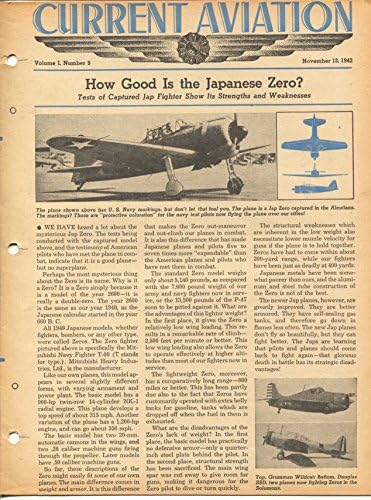 Trenutna avijacija 1942. - uključeno je izdanje 20-1. - Spitfire-Zero-blimps-G