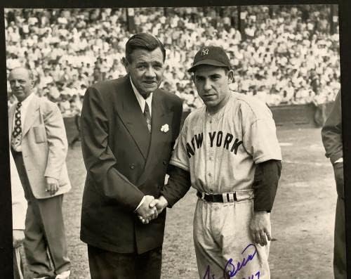 Yogi Berra potpisao je fotografiju 11x14 bejzbol NYY 1947 INSCR Auto babe Ruth Hof JSA 2 - AUTOGREM