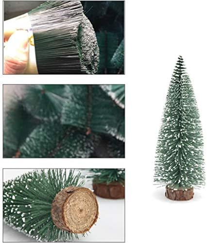 DEWACC veštački mini božićna stabla 10pcs 15cm snijeg natkriveni božićni treže male sisalne