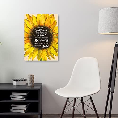 OTINGQD Be Like a suncokret Inspirational Canvas Wall Art, motivation Sunflower Canvas Painting