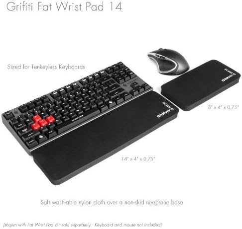 Grifiti madska ručna podloška 14 4 x 14 x 0,75 inča Tastatura za ručni zglob za mehaničke i igračke