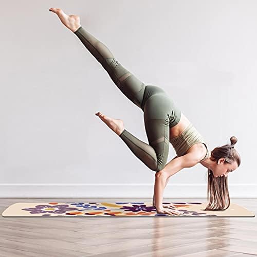 Prostirka za jogu cvjetni uzorak srca ekološki prihvatljiva podloga za neklizajuće fitnes vježbe