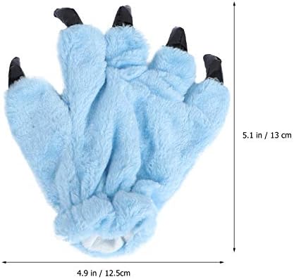 Galpada Božićni ukrasi 1 par dinosaurske rukavice Creative plišane rukavice crtane tople zimske rukavice