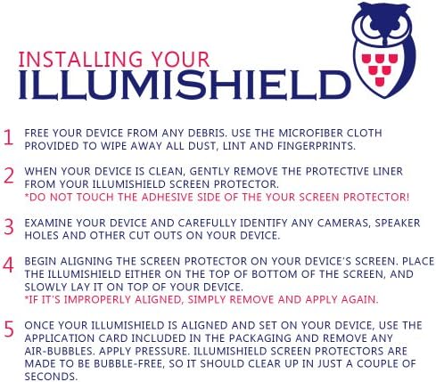 Illumishield zaštitnik ekrana kompatibilan sa Apple iPad 3 Clear HD štitom protiv mjehurića i pet filmom