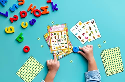 Havajski bingo party Game kartice, tropska ljetna zabava Favorit Decor, 24 igrača za dječje