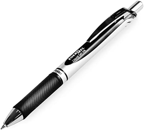 Pentel Energel XM BL77 - uvlačiva tečna gel olovka - 0,7 mm - 54% Reciklirano - crno - uključuje