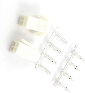 Aexit 20 postavlja električni 4.5 mm Pitch bijele plastike Dual Row 4Pin Muški Ženski Unwired Crimp Power Strips