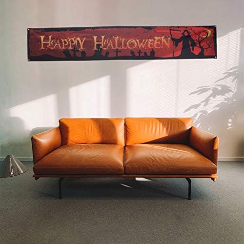 Nuobesty Decoraciones para uñas Happy Halloween Banner Bunner Trik ili tretiranje zasjedanje