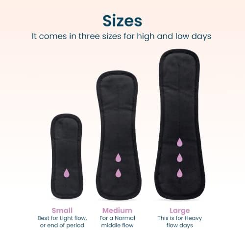 Menstrualni jastučići za višekratnu do teških točaka sa torbama za pohranu - Period punjenja - noćni