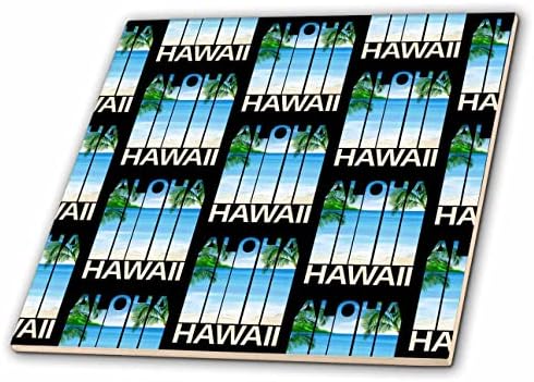 3drose retro travel dizajn za Aloha Hawaii suvenir. - Pločice.