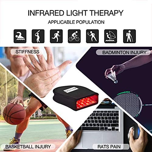 DGQY crvena svjetlosna terapijska rukavica za ručno infracrveno svjetlosni uređaj za mitten za ruke ručni prsti
