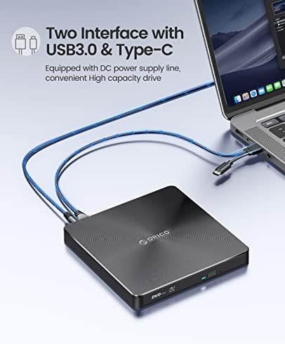 ORICO eksterni CD/DVD uređaj za Laptop USB 3.0 Type-C sa 40TB USB 3.0 na SATA I/II/III 4 Bay eksterna priključna stanica za Hard disk za Mac MacBook Pro / Air, iMac, Windows 11/10 Laptop Desktop