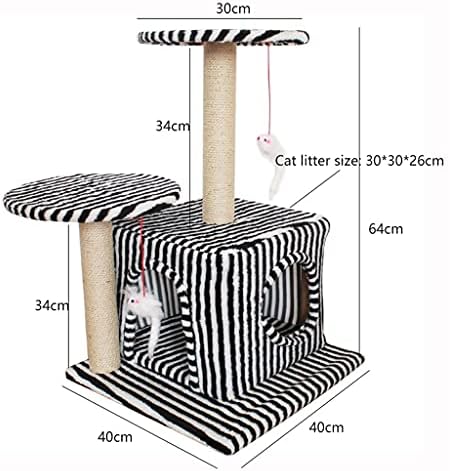 Cat Tree Tower Cat Tower Cat Tree，sa platformom za skakanje sa mačkom za grebanje viseća igračka penjački