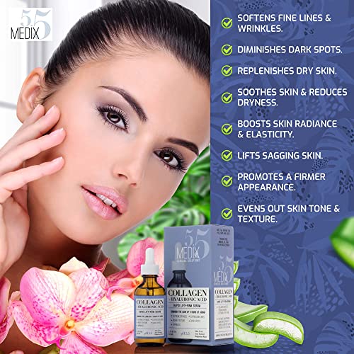 Medix 5.5 Kolagen + Hijaluronska kiselina Serum za lice za njegu kože Anti Aging hidratantna krema za zatezanje
