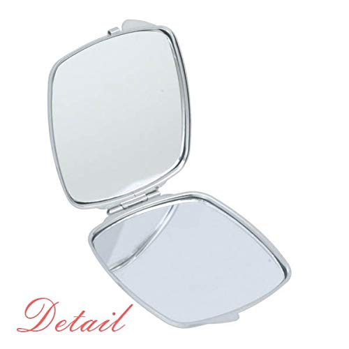 Demonska Glava Kina Pečat Fuying Slika Kvadratno Ogledalo Prijenosni Kompaktni Džepni Makeup Dvostrano