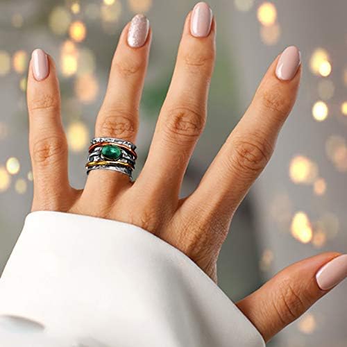 Zaručni prstenovi za žene Ličnost Vintage Vjenčani prstenovi za muškarce Retro tirkizno obećava Prstenje