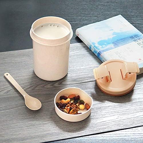 Qytecfh ručak kontejner 600ml čaša za supu od plastične kopče nepropusna ručka kutija japanska