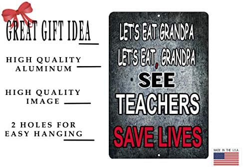 Rogue River Tactical Funny učiteljice Poklon metalni limenki Zidni dekor Učitelji uštede živote