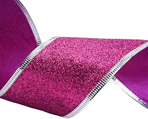 33ft/10meters Pink Glitter Božić Ribbon vijenac poklon vjenčanje Arts Crafts poklon pakovanje