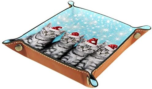 Lyetny Slatke mačke sa crvenim božićnim šeširom Organizator pladanj za skladištenje božićnog ormara CADDY