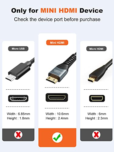 CableCreatia Mini HDMI do HDMI kabela 10ft, brzi 4k x 2k 60Hz muški do muški 4k HDMI adapter, & kablovska