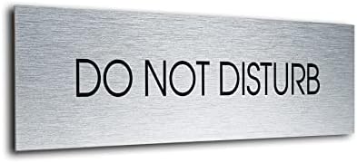 Ne ometajte znak vrata - moderan znak od brušenog metala. Uredski znakovi vrata. Rđe i održavanje bez održavanja.
